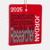 Onderzoeker Extraordinaire CUSTOM Keramisch Ornament (Rechts)