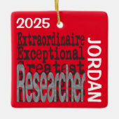 Onderzoeker Extraordinaire CUSTOM Keramisch Ornament (Voorkant)