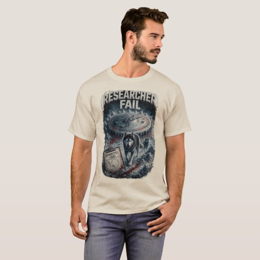 Onderzoeker Faalt Mannen T-Shirt (Voorkant volledig)