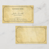 Onderzoeker  geconfectioneerde oude papieren textu visitekaartje (Voorkant / Achterkant)