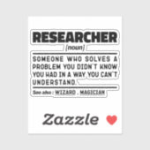 Onderzoeker Noun Student Afstuderen wetenschapsana Sticker (Vel)