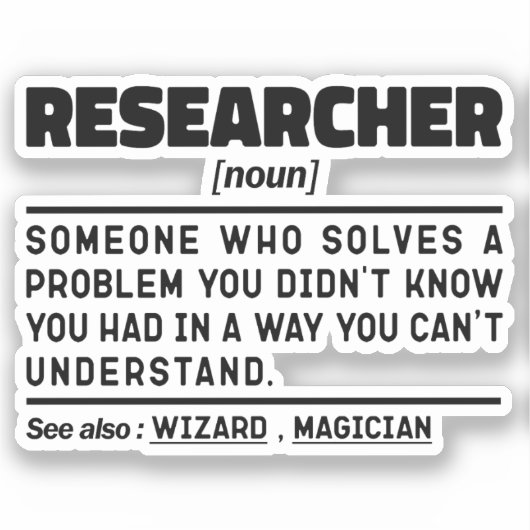 Onderzoeker Noun Student Afstuderen wetenschapsana Sticker (Voorkant)