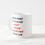 onderzoeker voor hartziekten , geweldige koffiemok (Voorkant links)