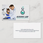 Onderzoekers die in het lab werken visitekaartje (Voorkant / Achterkant)