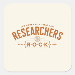 Onderzoekers Rock Vierkante Sticker