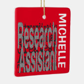 Onderzoeksassistent Extraordinaire CUSTOM Keramisch Ornament (Rechts)