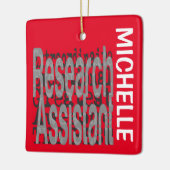 Onderzoeksassistent Extraordinaire CUSTOM Keramisch Ornament (Links)