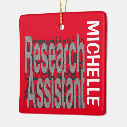 Onderzoeksassistent Extraordinaire CUSTOM Keramisch Ornament (Links)