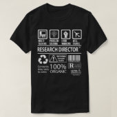 Onderzoeksdirecteur MultiTasking Certified Job Gif T-shirt (Design voorkant)