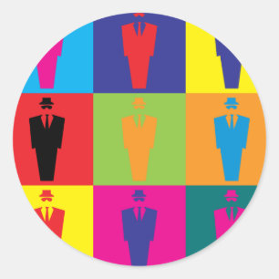 Onderzoekskunst Pop Ronde Sticker