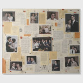 Onderzoeksraad met foto’s en notities cadeaupapier (Vlak)