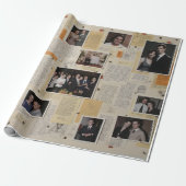 Onderzoeksraad met foto’s en notities cadeaupapier (Uitgerold)