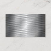 Onderzoekster Luxury Steel Metallic Stripes Visitekaartje (Achterkant)