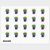 Onderzoekster meisje ronde sticker (Vel)