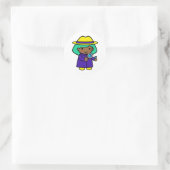 Onderzoekster meisje ronde sticker (Tas)