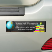 Onderzoeksvaccins Onderwijs geïnformeerde toestemm Bumpersticker (Op auto)