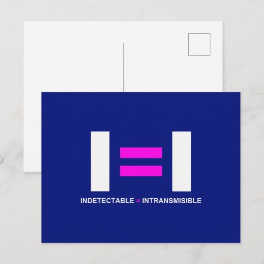 Ondetecteerbaar is een onzichtbaar VIH Briefkaart (Voorkant / Achterkant)