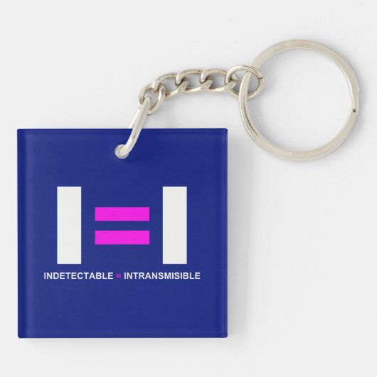 Ondetecteerbaar is een onzichtbaar VIH Sleutelhanger (Achterkant)