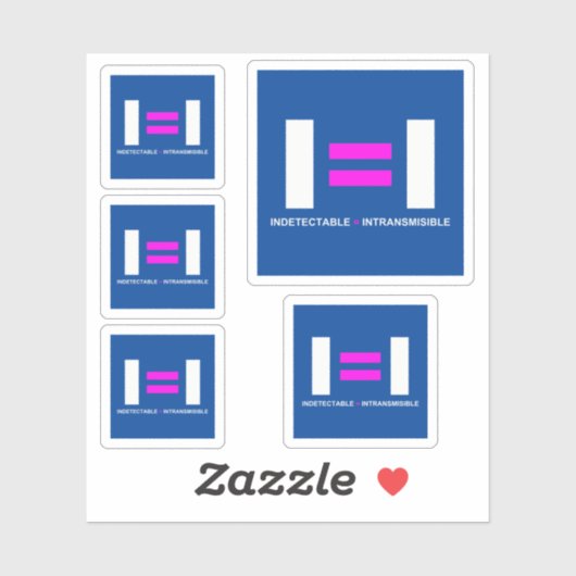 Ondetecteerbaar is een onzichtbaar VIH Sticker (Vel)