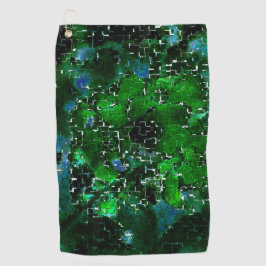 Ondeugdelijke mozaïek van een waterige plant-donke golfhanddoek