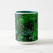 Ondeugdelijke mozaïek van een waterige plant-donke mok (Midden)