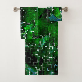 Ondeugdelijke mozaïek van het plant van de lagune  bad handdoek