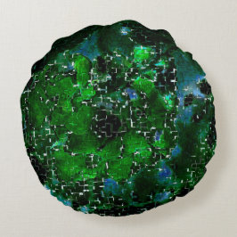 Ondeugdelijke mozaïek van het plant van de lagune  rond kussen