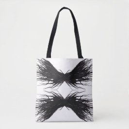 Ondeugden Abstract Zwarte Vleugels Alcohol Inkt Ku Tote Bag