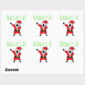 Ondeugend AF Dabbing Sinterklaas Vrolijk Kerstfees Vierkante Sticker (Vel)