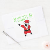 Ondeugend AF Dabbing Sinterklaas Vrolijk Kerstfees Vierkante Sticker (Envelop)