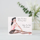  Ondeugend Ballerina Pin Up Meisje Briefkaart (Staand voorkant)