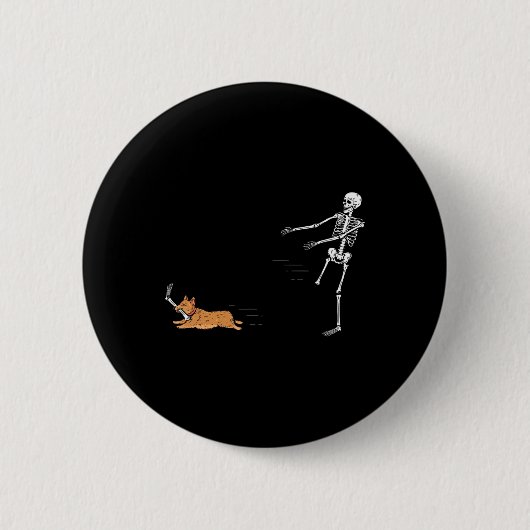 Ondeugend Corgi Dog Fun Skeleton Halloween Ronde Button 5,7 Cm (Voorkant)