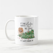 Ondeugend Dog Waterverf Chow Chow Knocked Tree Ove Koffiemok (Links)