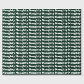 Ondeugend donkergroen moderne typografie grappig cadeaupapier (Vlak)