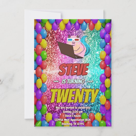 Ondeugend Eekhoorn Internet Party Verjaardag Uitno Kaart (Voorkant)