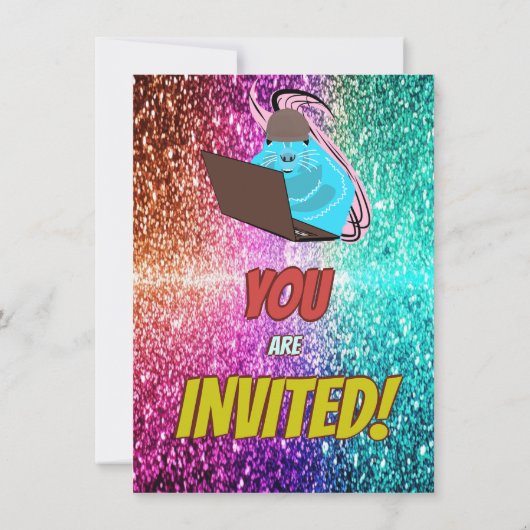 Ondeugend Eekhoorn Internet Party Verjaardag Uitno Kaart (Achterkant)