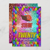 Ondeugend Eekhoorn Internet Party Verjaardag Uitno Kaart (Voorkant / Achterkant)