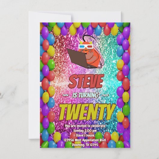 Ondeugend Eekhoorn Internet Party Verjaardag Uitno Kaart (Voorkant)