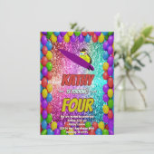 Ondeugend Eekhoorn Leuk Verjaardag Cheeky party ui Kaart (Staand voorkant)