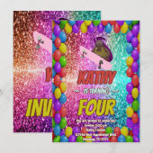 Ondeugend Eekhoorn Skateboard Verjaardagsfeest Uit Kaart (Voorkant / Achterkant)