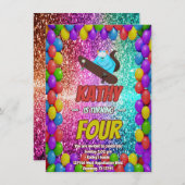 Ondeugend Eekhoorn Skateboard Verjaardagsfeest Uit Kaart (Voorkant / Achterkant)