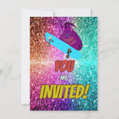 Ondeugend Eekhoorn Skateboard Verjaardagsfeest Uit Kaart (Achterkant)