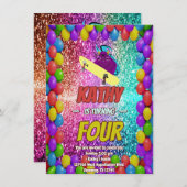 Ondeugend Eekhoorn Skateboard Verjaardagsfeest Uit Kaart (Voorkant / Achterkant)