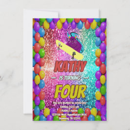 Ondeugend Eekhoorn Skateboard Verjaardagsfeest Uit Kaart