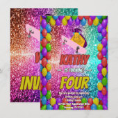 Ondeugend Eekhoorn Skateboard Verjaardagsfeest Uit Kaart (Voorkant / Achterkant)