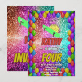 Ondeugend Eekhoorn Skateboard Verjaardagsfeest Uit Kaart (Voorkant / Achterkant)