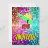 Ondeugend Eekhoorn Skateboard Verjaardagsfeest Uit Kaart (Achterkant)