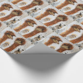 Ondeugend Emus-inpakpapier Cadeaupapier (Hoek)