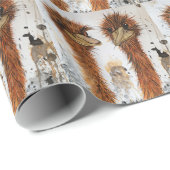 Ondeugend Emus-inpakpapier Cadeaupapier (Rol Hoek)