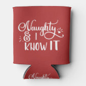 ondeugend en ik ken het grappige Kerstmis Blikjeskoeler (Voorkant)